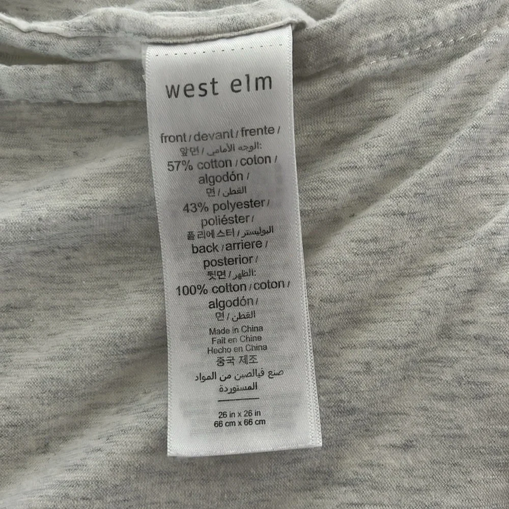 West Elm Cotton Cloud Jersey Euro Shams in Heather Grey (Set of Three)